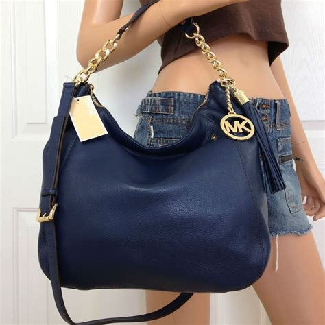 blue michael kors bag sale|navy blue Michael Kors bag.